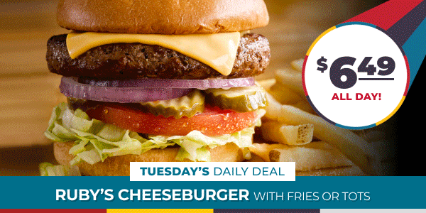 Ruby Tuesday - Tuesday Daily Deal